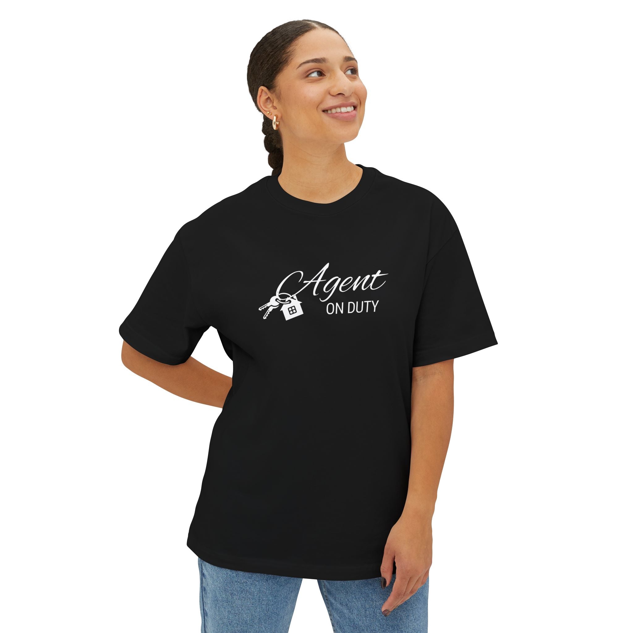 Black Unisex Oversized Boxy Tee