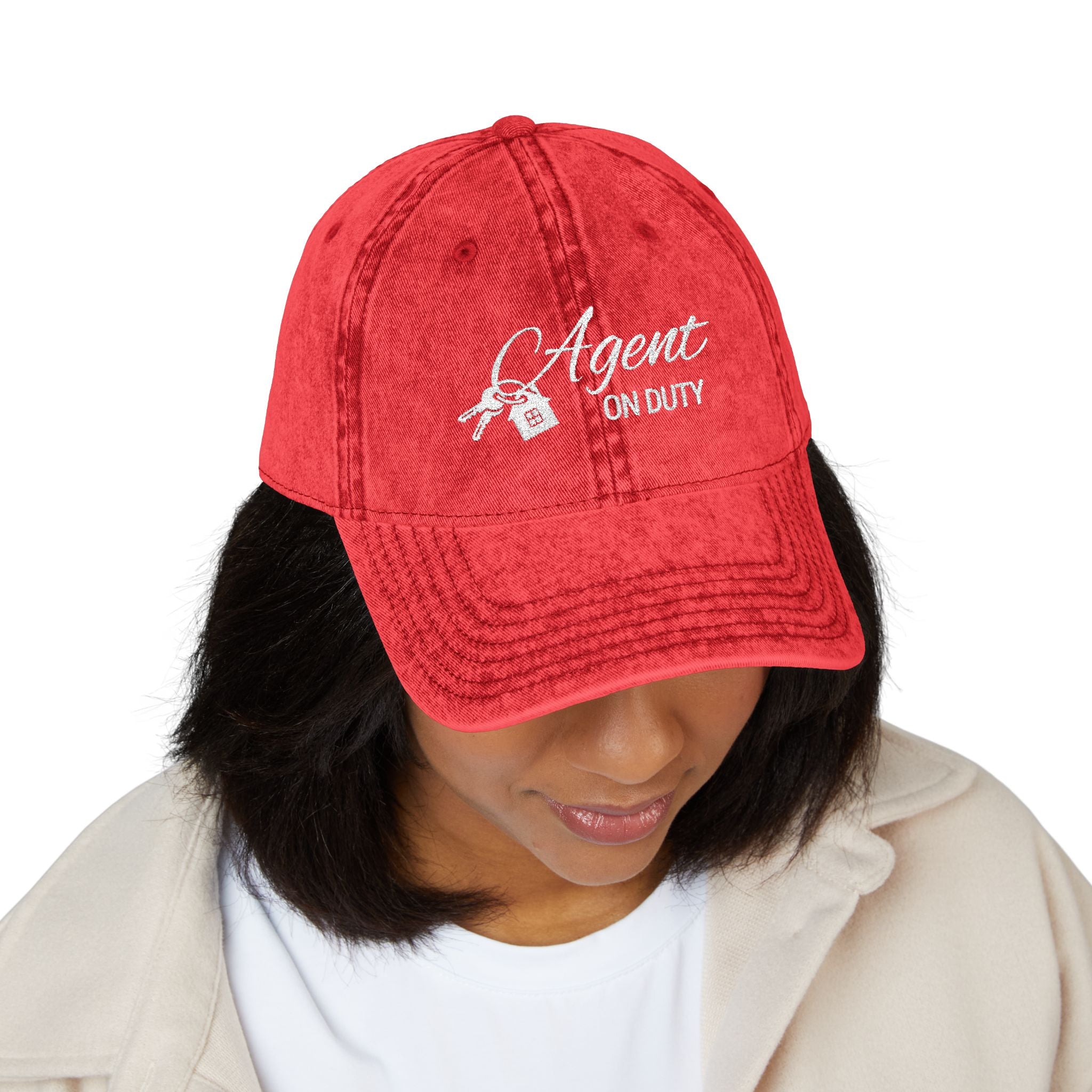 Agent On Duty Embroidered Vintage Baseball Cap
