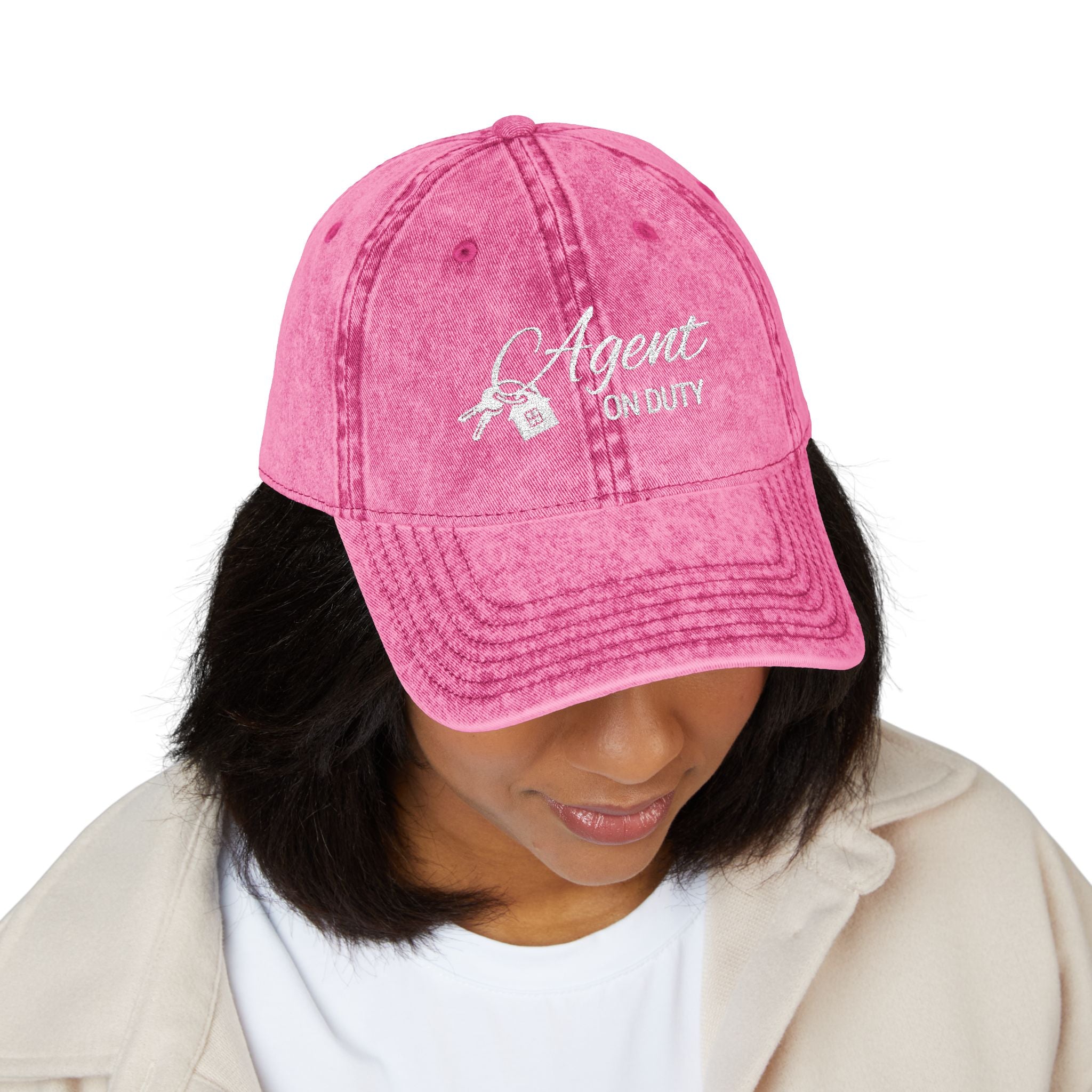 Agent On Duty Embroidered Vintage Baseball Cap