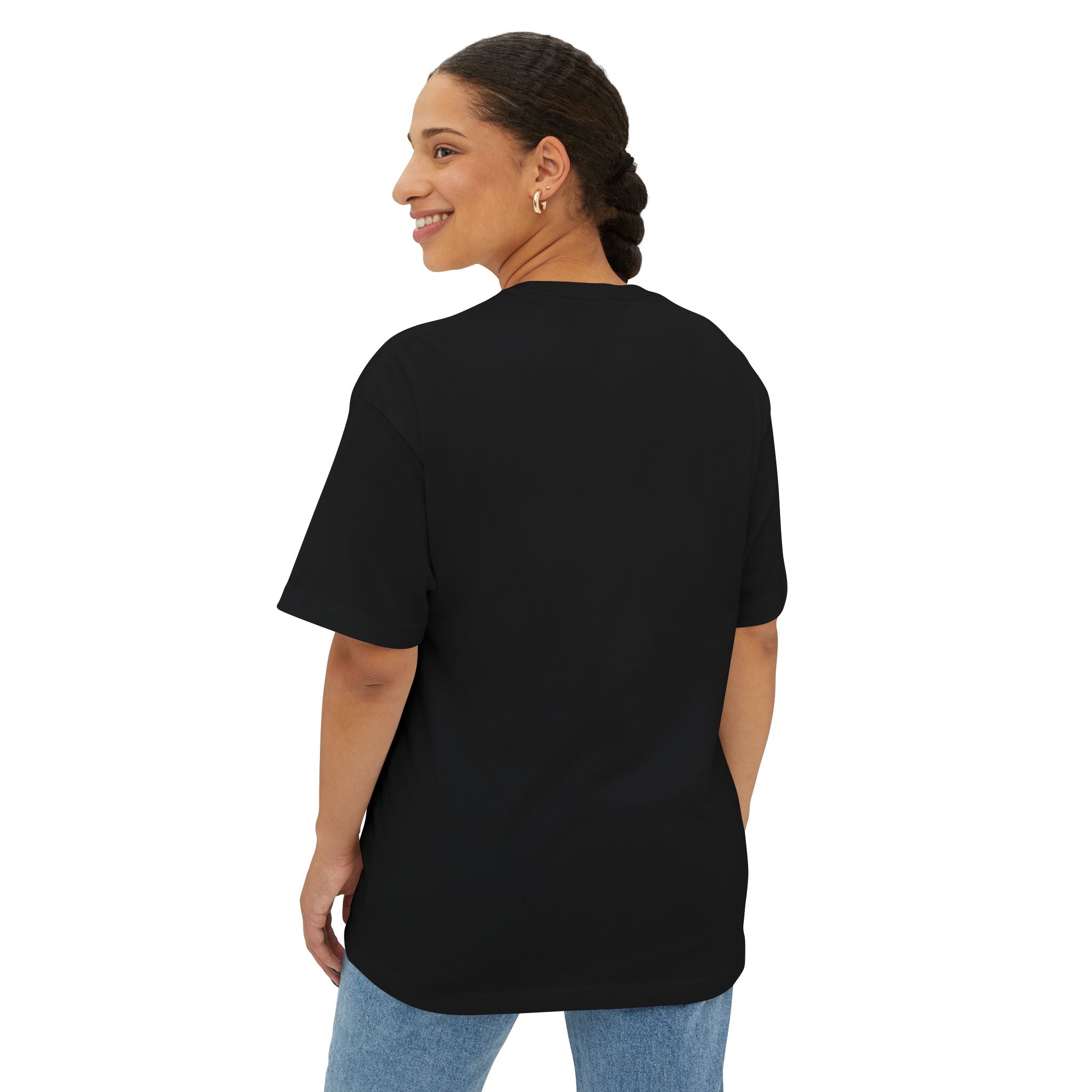 Black Unisex Oversized Boxy Tee