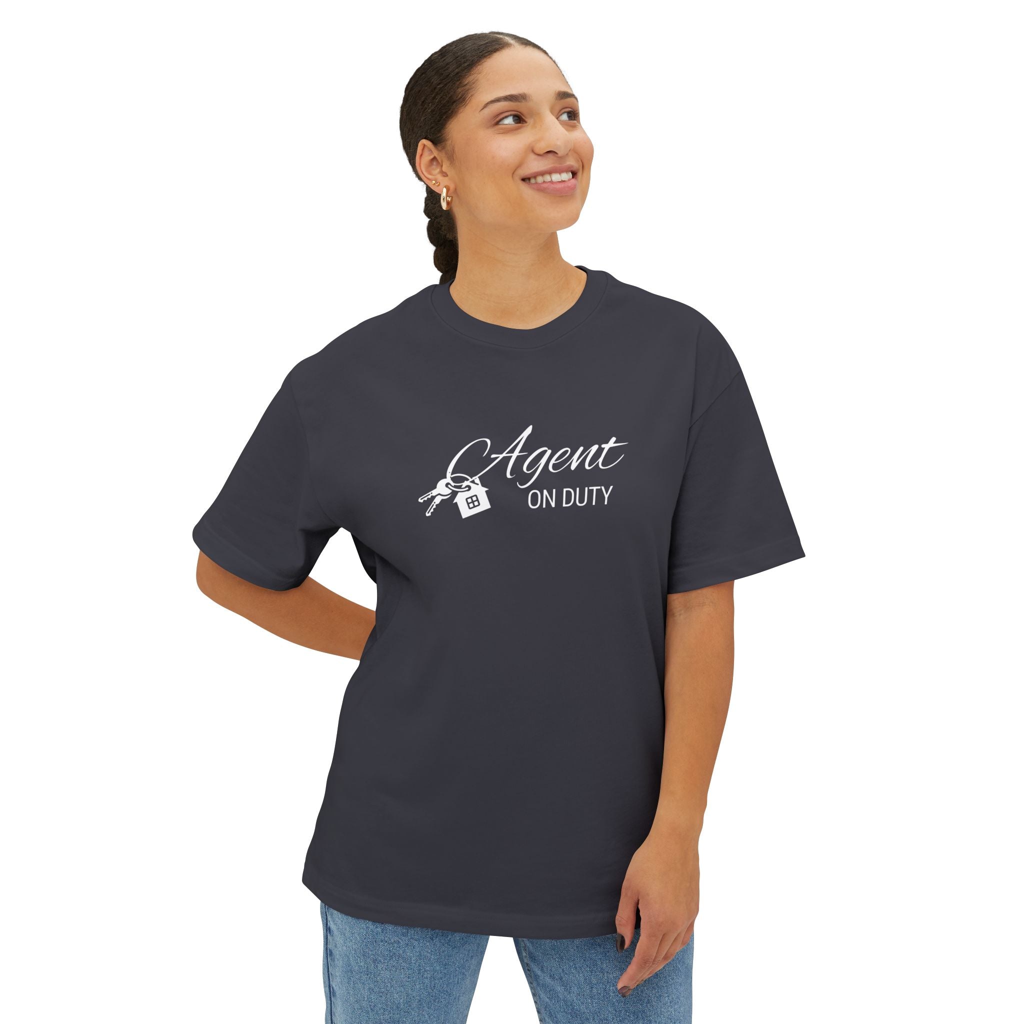Black Unisex Oversized Boxy Tee