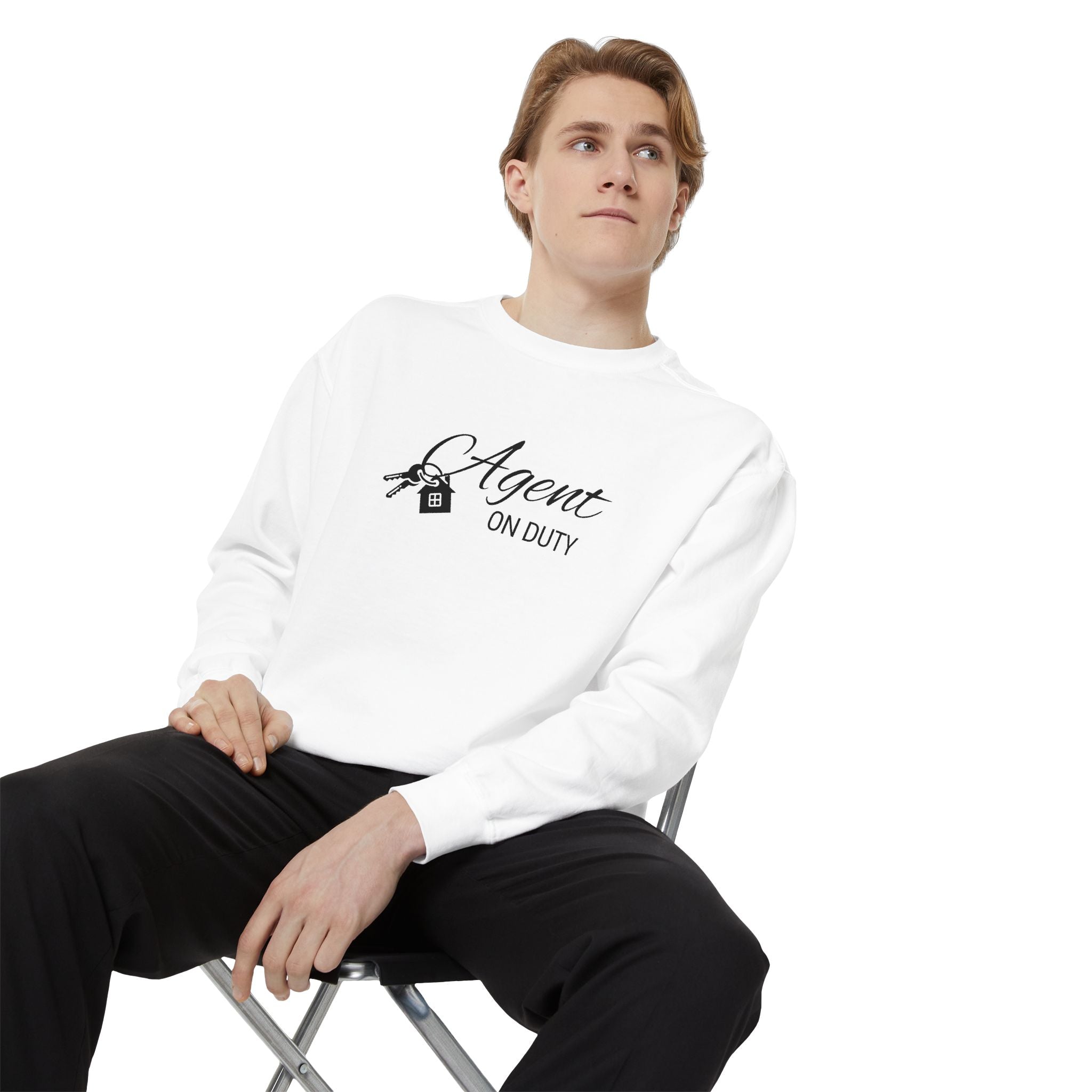 Agent on Duty Sweatshirt | Detective Badge Key Illustration