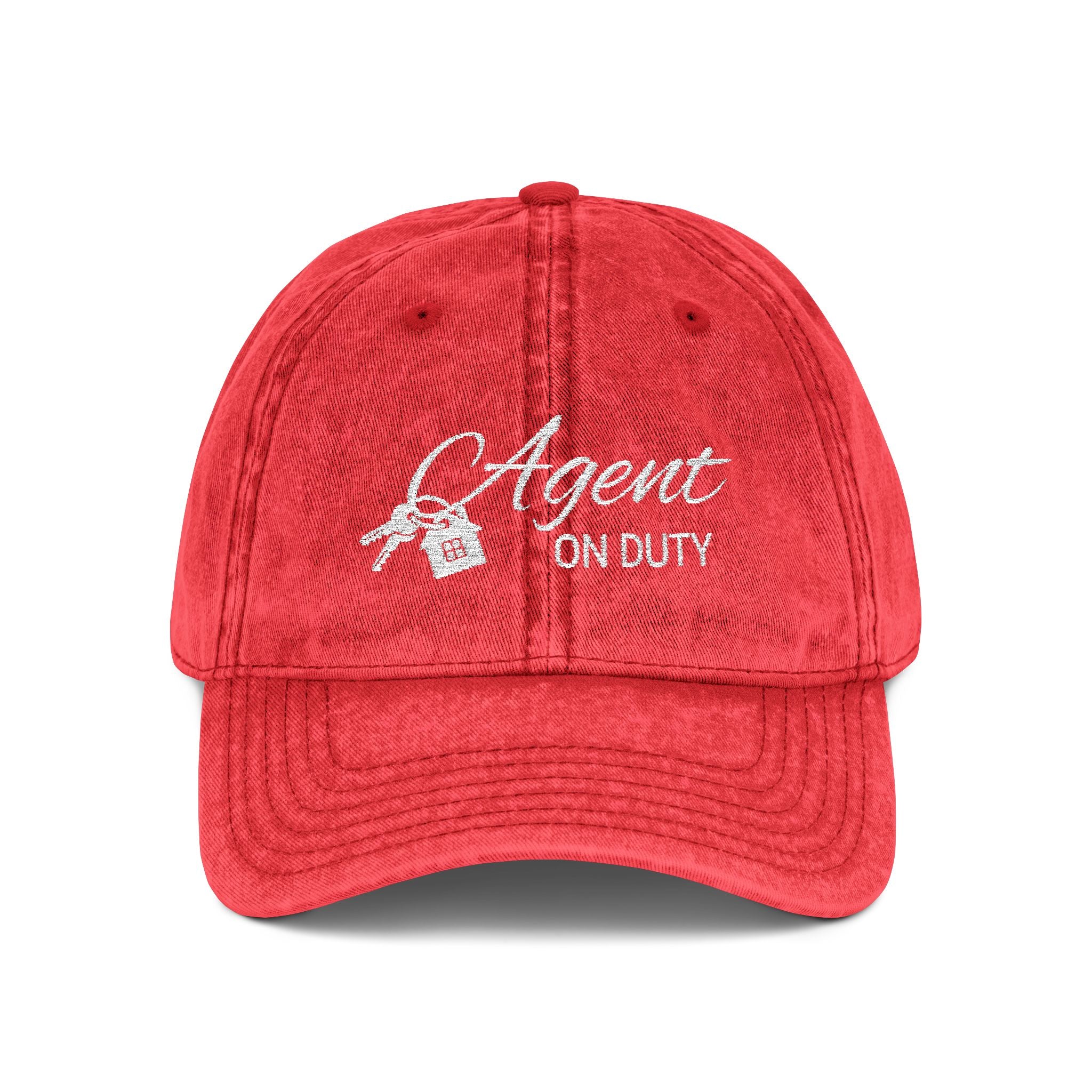 Agent On Duty Embroidered Vintage Baseball Cap