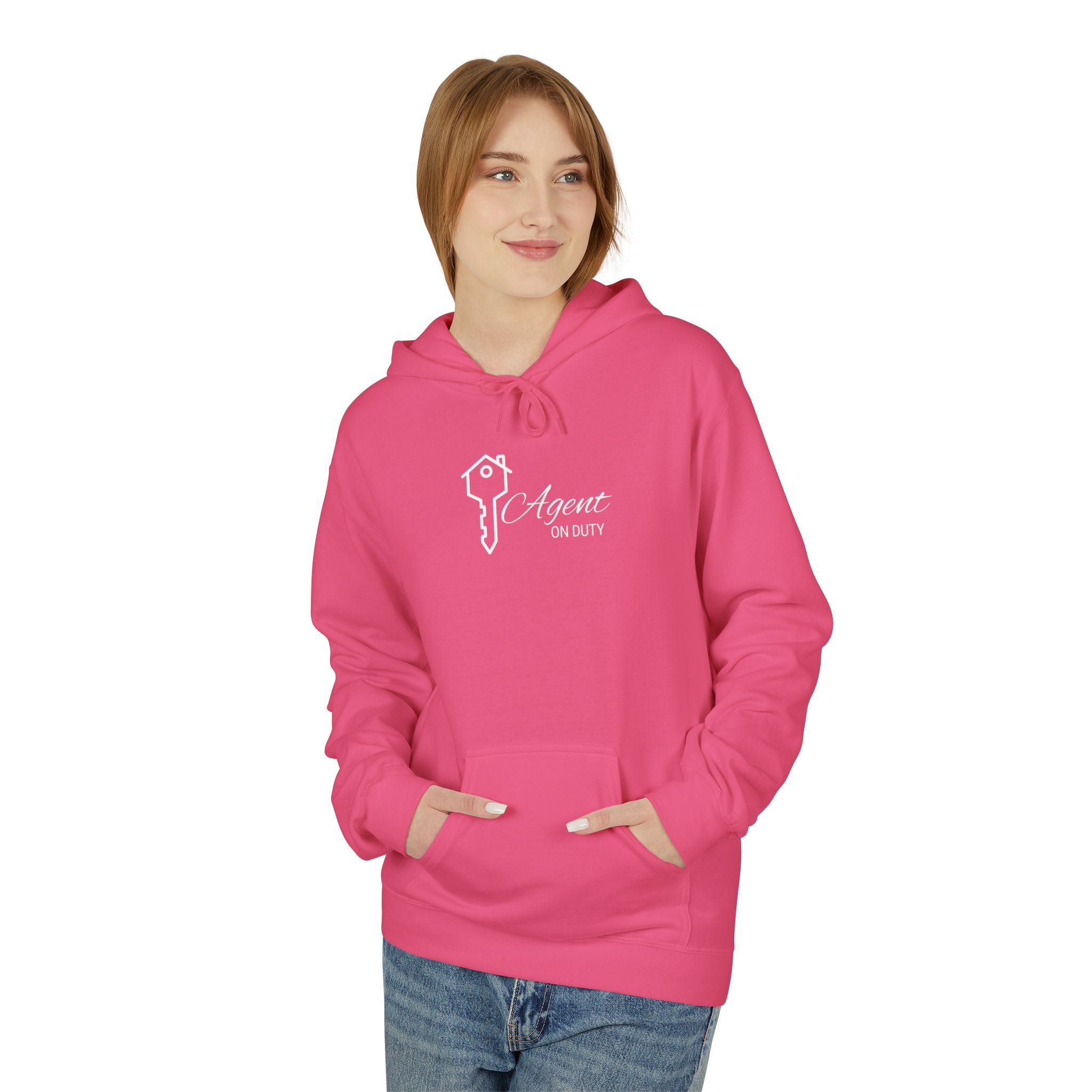 Agent On Duty Hoodie — Sleek Real Estate Agent Key Logo Pullover