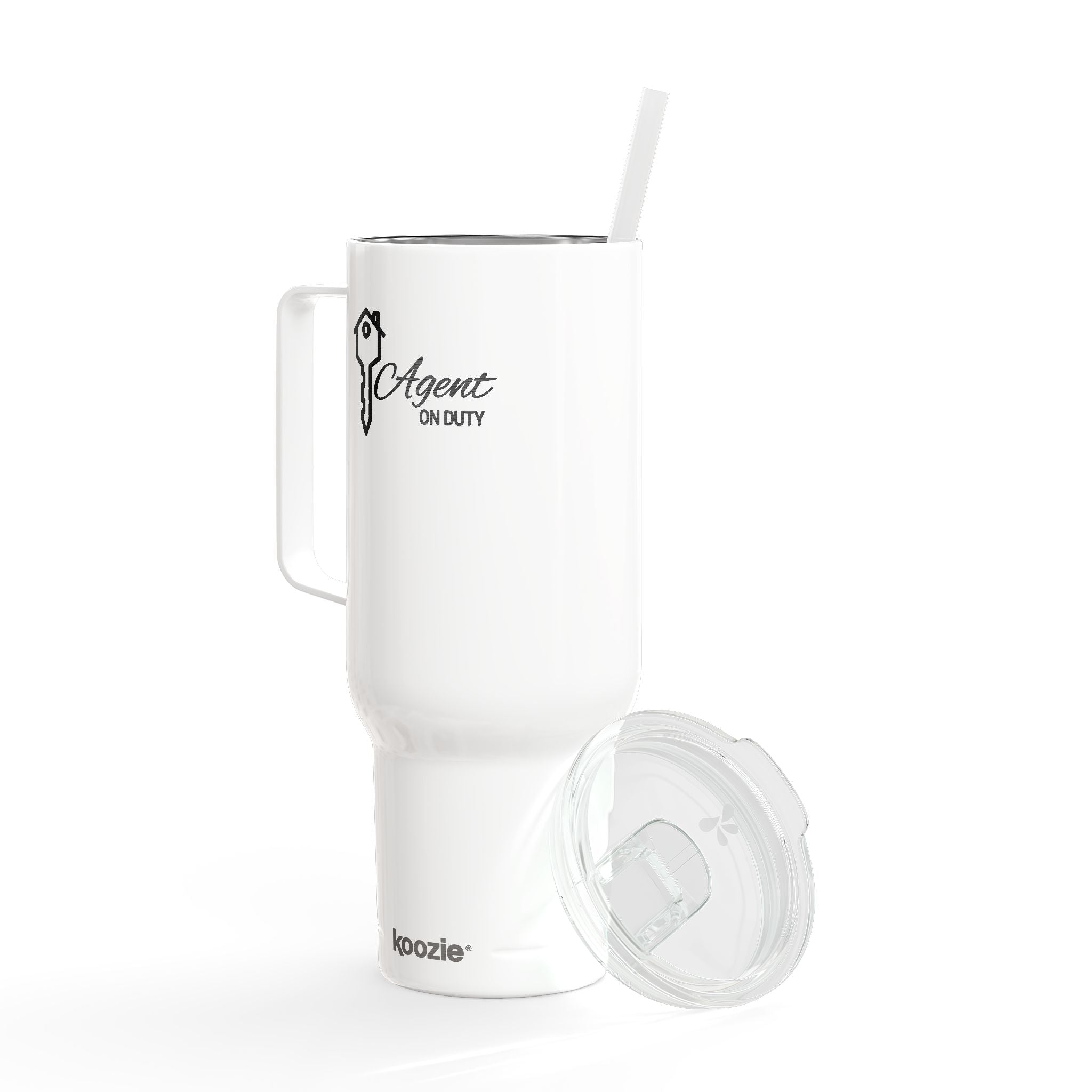 Agent On Duty 40oz Insulated Tumbler with Lid — Engraved Travel Mug