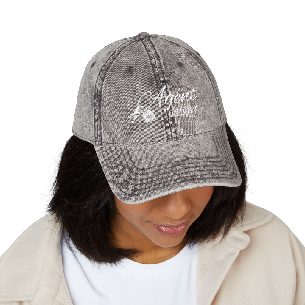 Agent On Duty Embroidered Vintage Baseball Cap