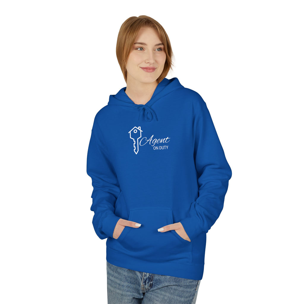 Agent On Duty Hoodie — Sleek Real Estate Agent Key Logo Pullover