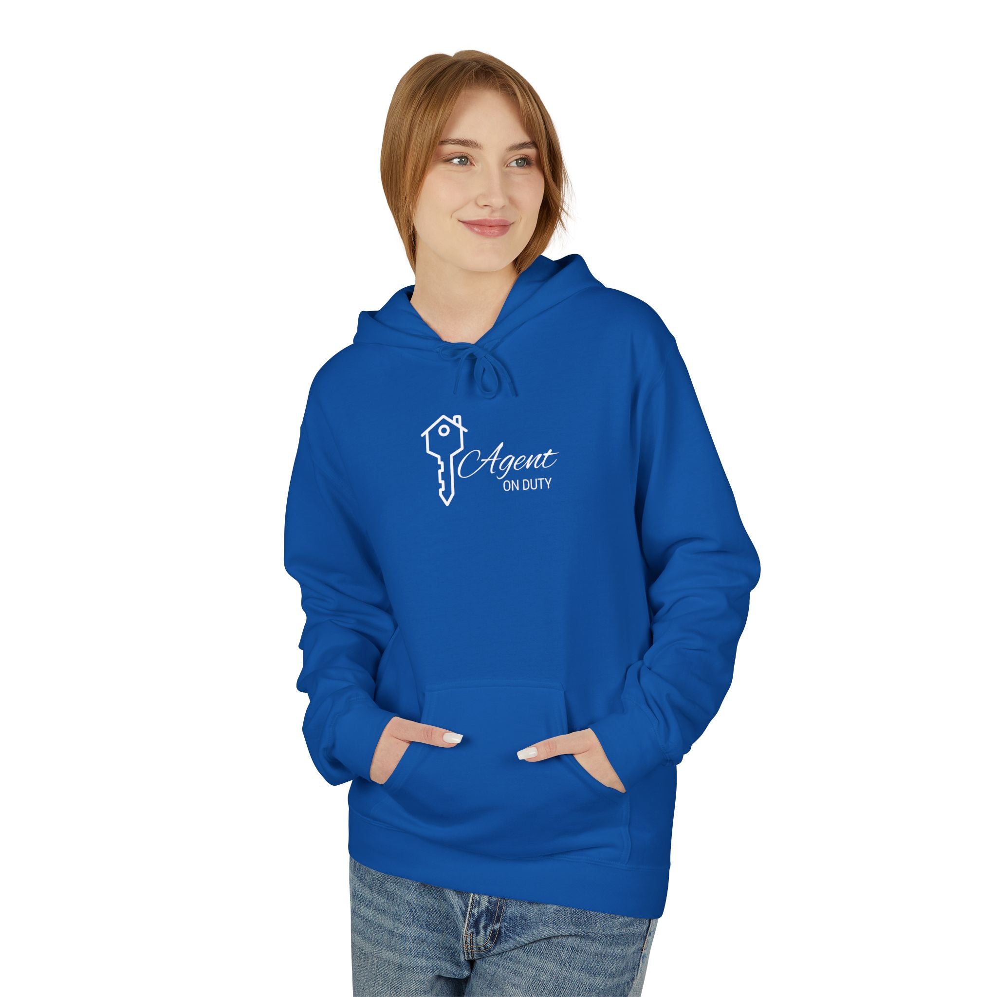 Agent On Duty Hoodie — Sleek Real Estate Agent Key Logo Pullover