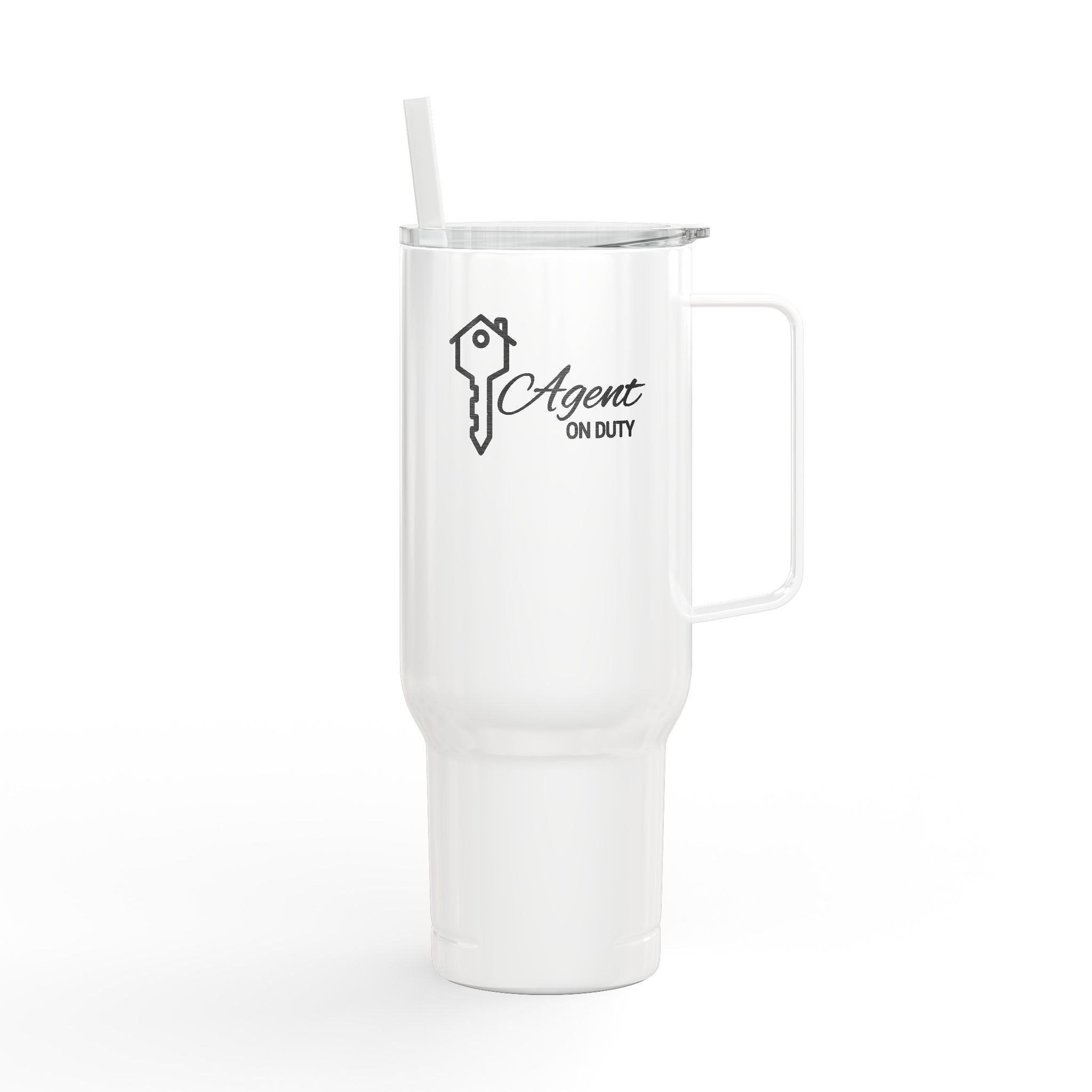 Agent On Duty 40oz Insulated Tumbler with Lid — Engraved Travel Mug